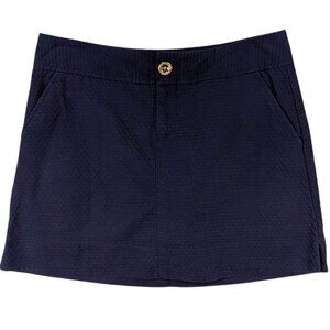 Lilly Pulitzer Nicki Skort Womens 0 Navy Tennis Golf Nautical Southern‎ Prep
